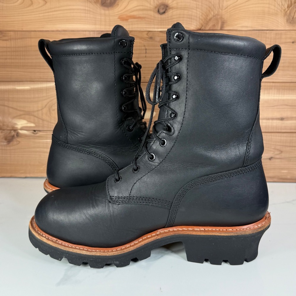 Red Wing Logger Boots Black Waterproof Steel Toe 400g Thinsulate 4416 Mens 9 E2 - Picture 15 of 16